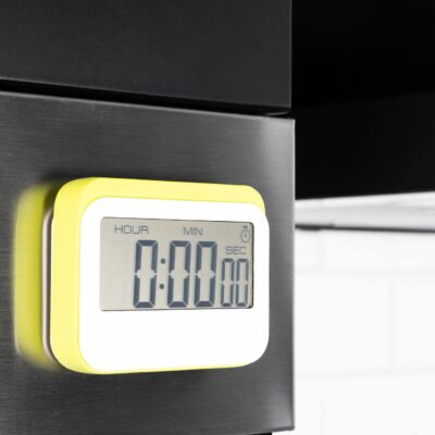 kookwekker met rubberen stootrand en magnetische achterkant