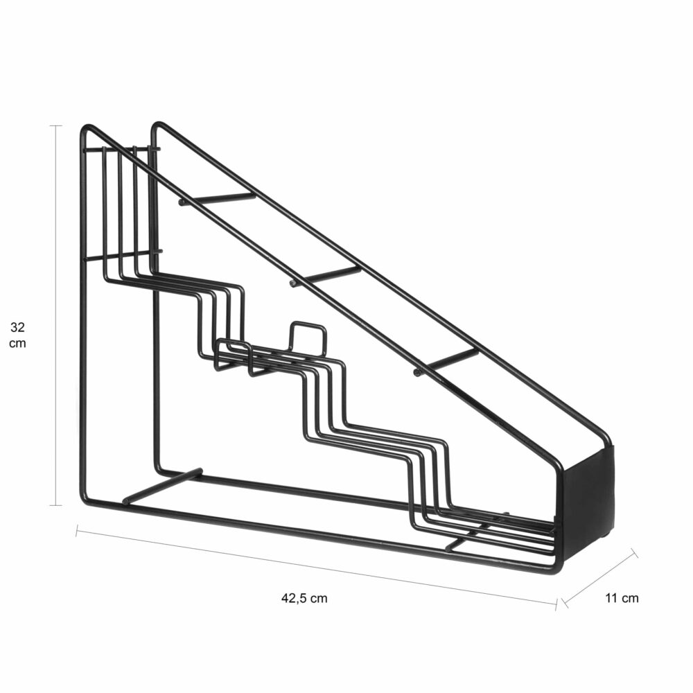 Afmetingen trapvormig wijnrek