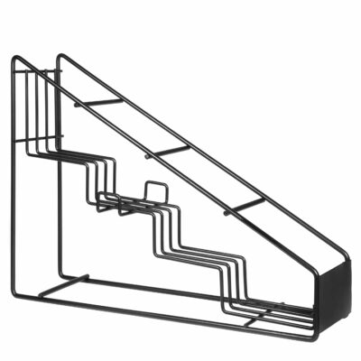 Zwart stalen wijnrek