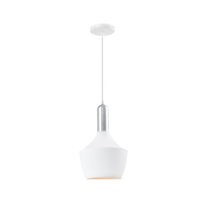 moderne hanglamp zilver en wit