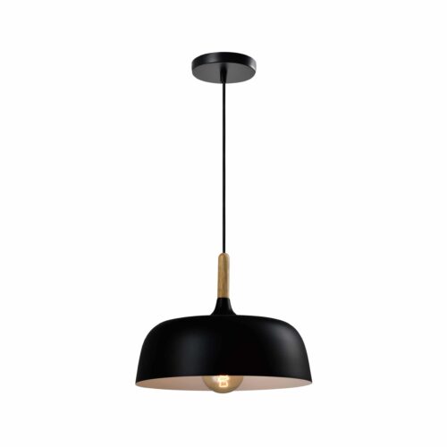 Scandinavische hanglamp afgeronde hoeken zwart