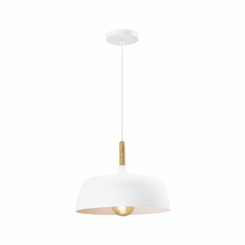 Scandinavische hanglamp afgeronde hoeken wit