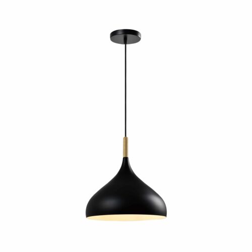 zwarte Scandinavische bolvormige hanglamp