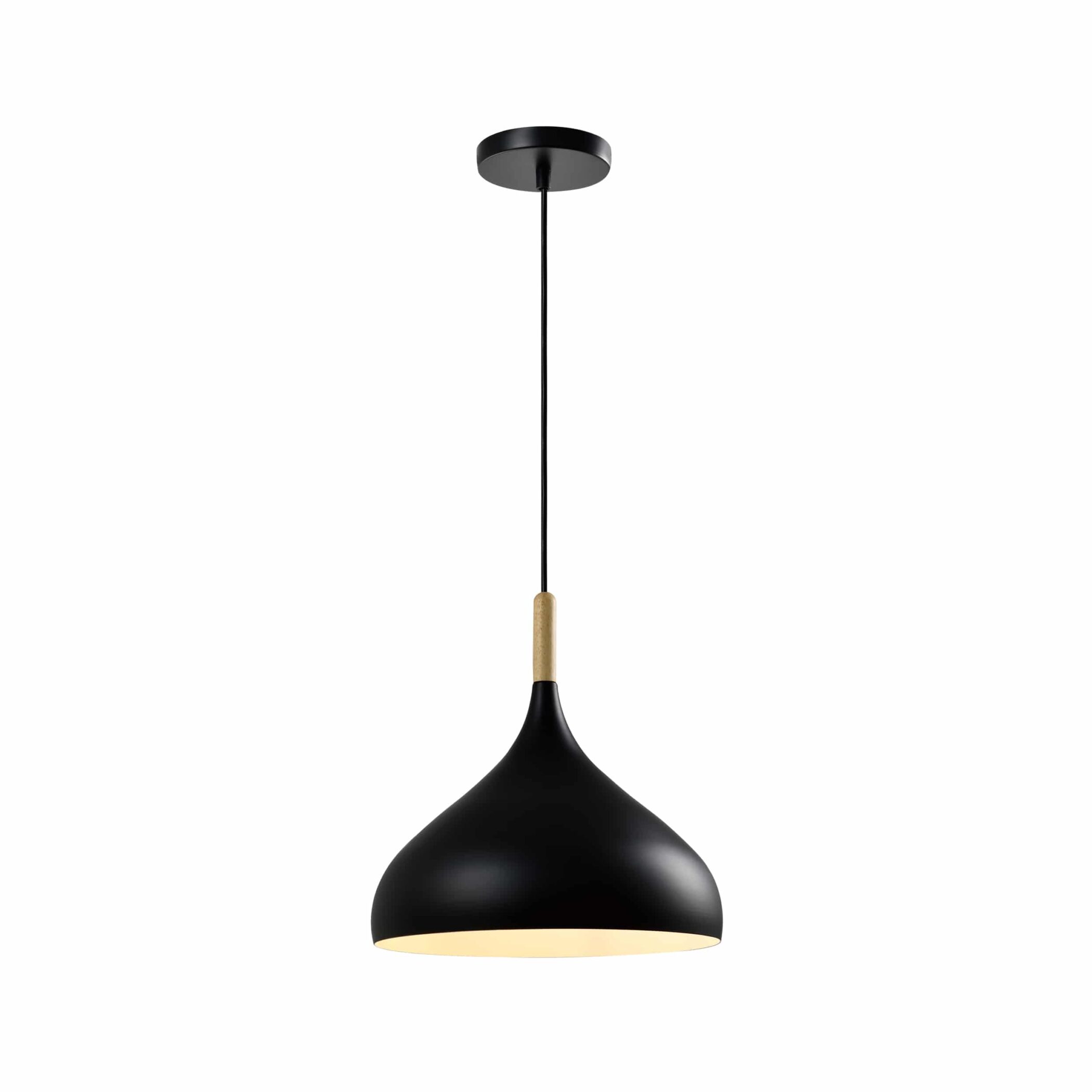 QUVIO Hanglamp Scandinavisch - Bolvormig - D 33 cm - Zwart