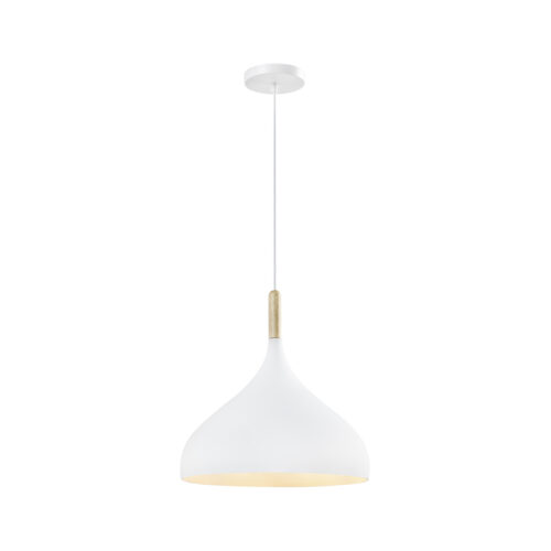 witte Scandinavische bolvormige hanglamp