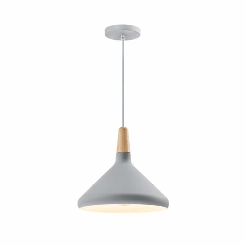 houten Scandinavische hanglamp grijs