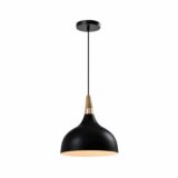 simplistische zwarte hoge retro hanglamp