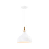 simplistische witte hoge retro hanglamp