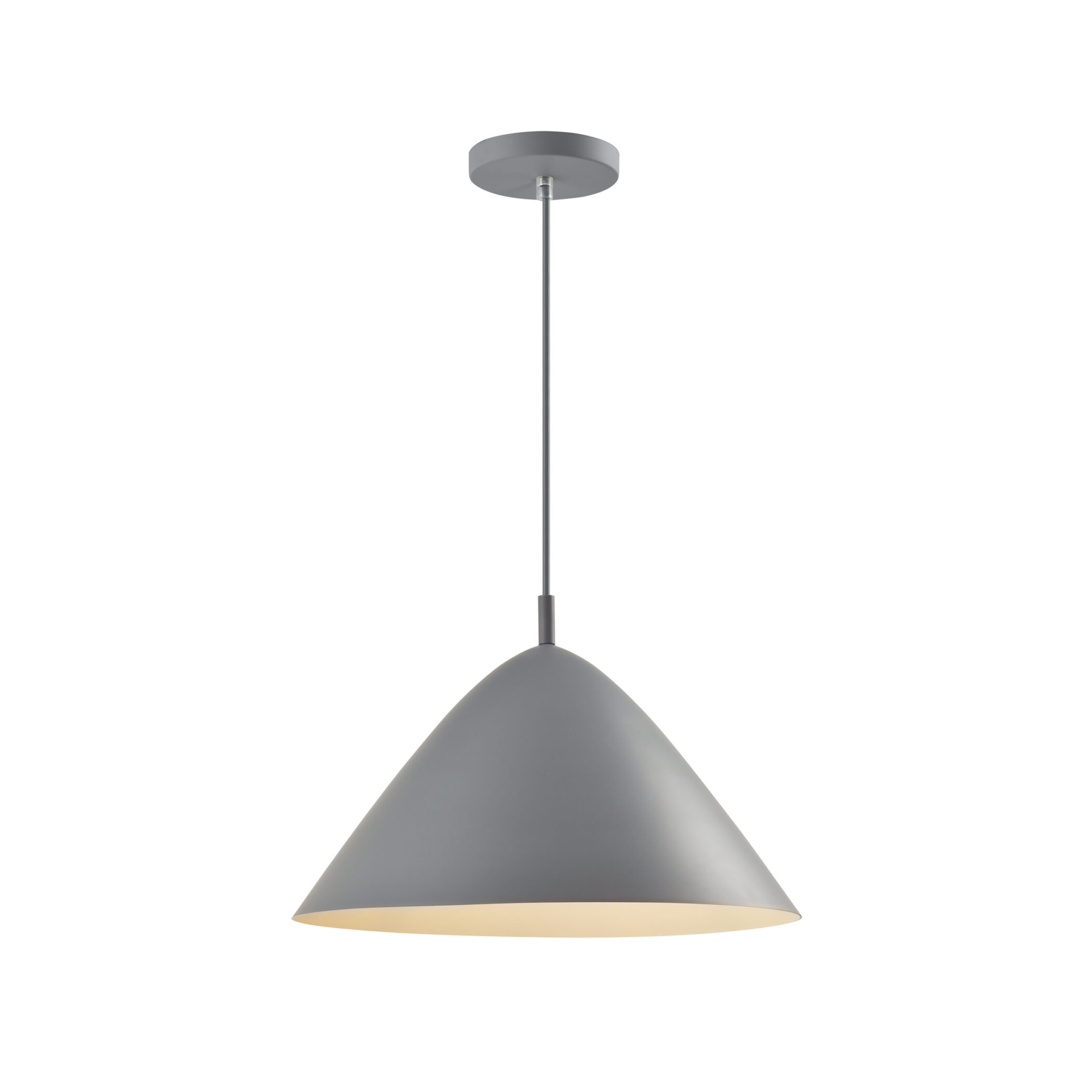 QUVIO Hanglamp retro - Hoed design - D 40 cm - Grijs
