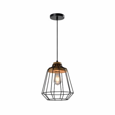 landelijke draadlamp zwart