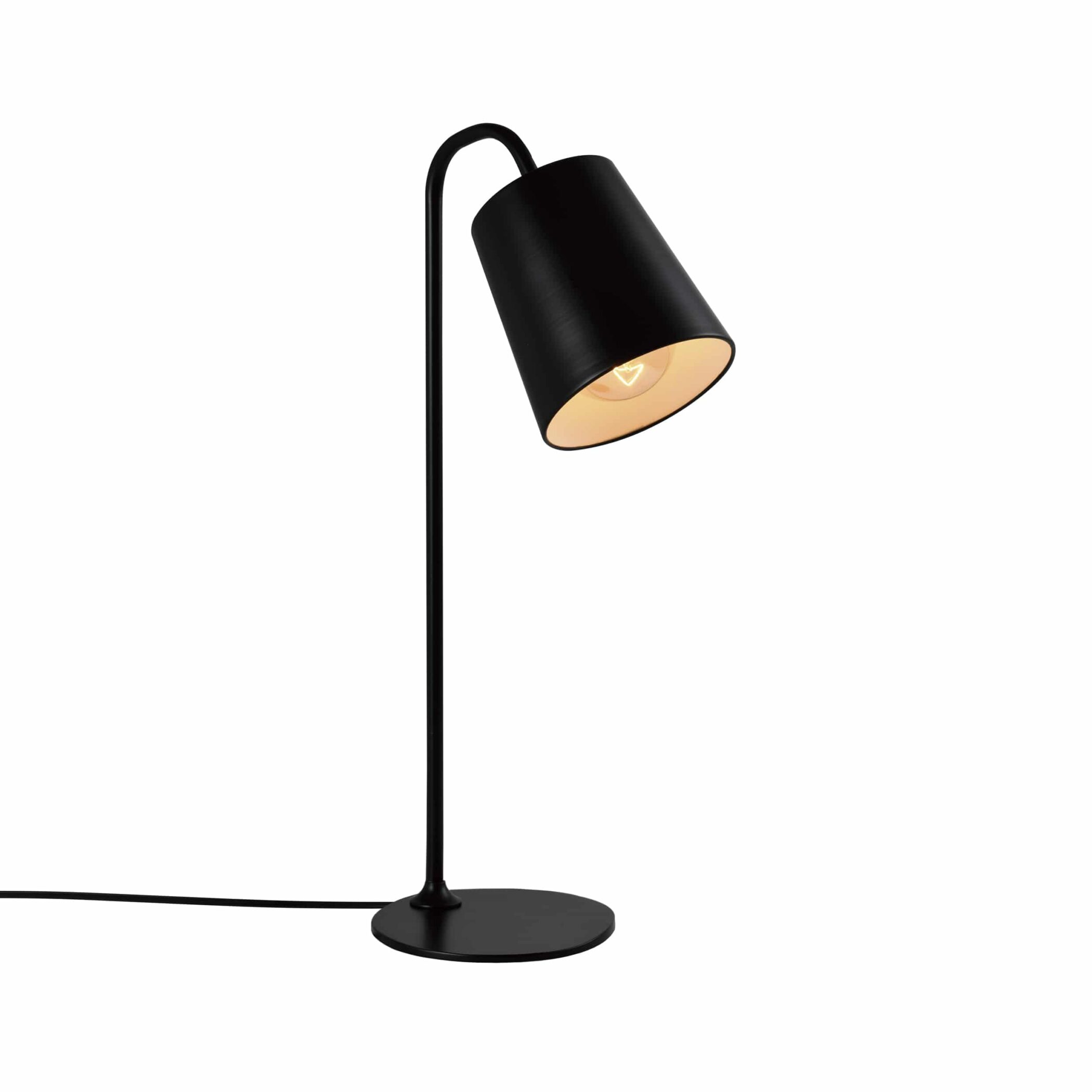 QUVIO Tafellamp retro - Simplistisch design - 16 x 57 cm (dxh) - Zwart
