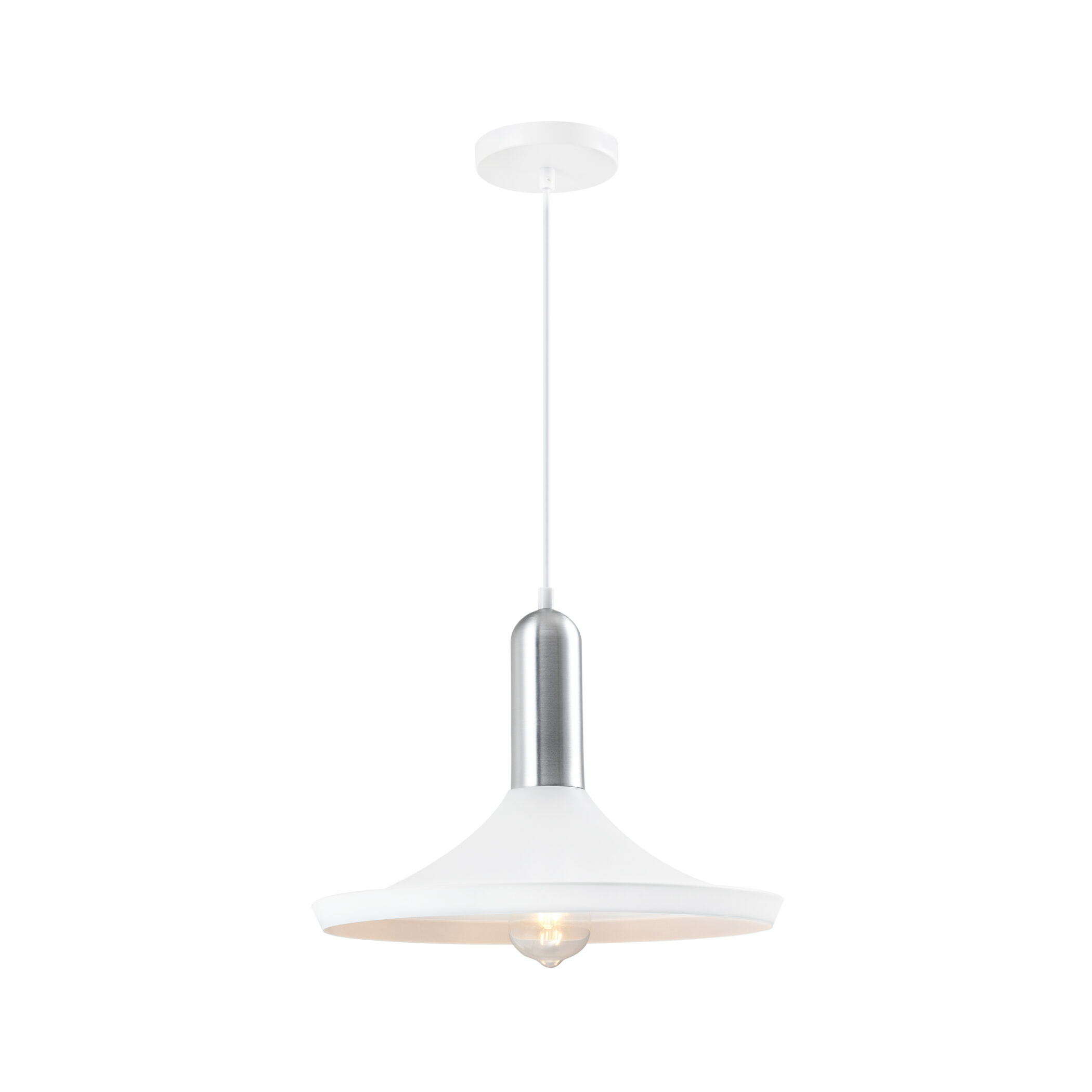 QUVIO Hanglamp modern - Aluminium - D 36 cm - Wit