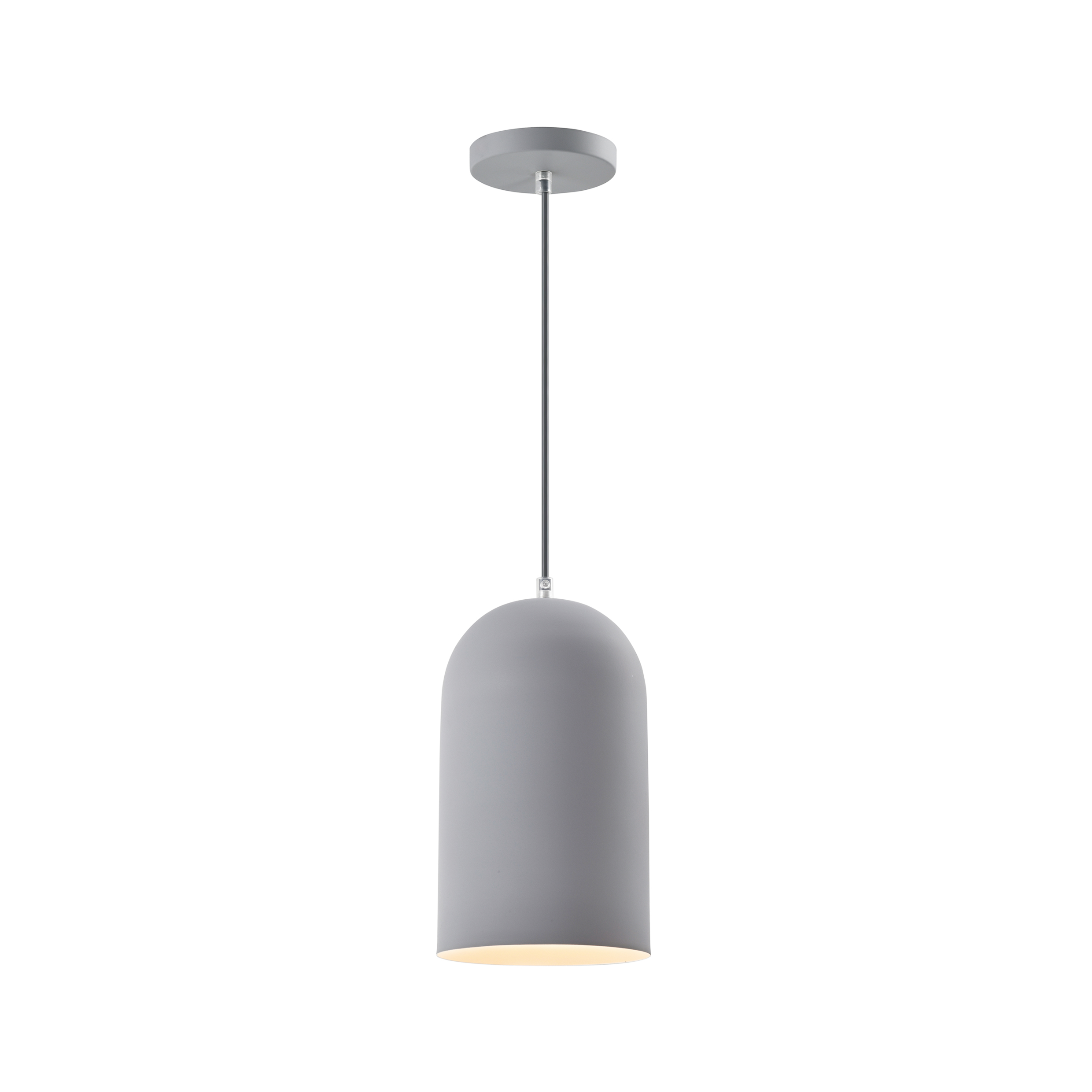 QUVIO Hanglamp industrieel - Kokerlamp - D 15 cm - Grijs