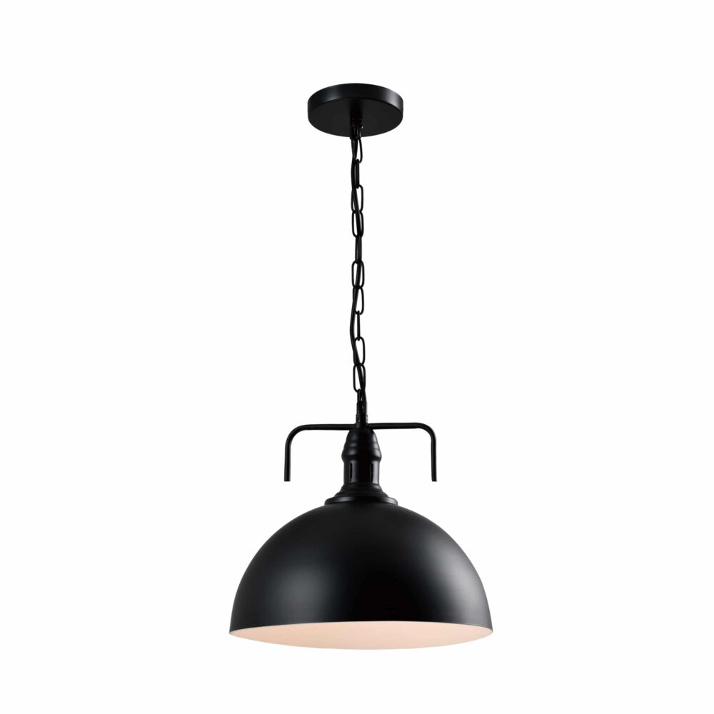 zwarte industriële hanglamp