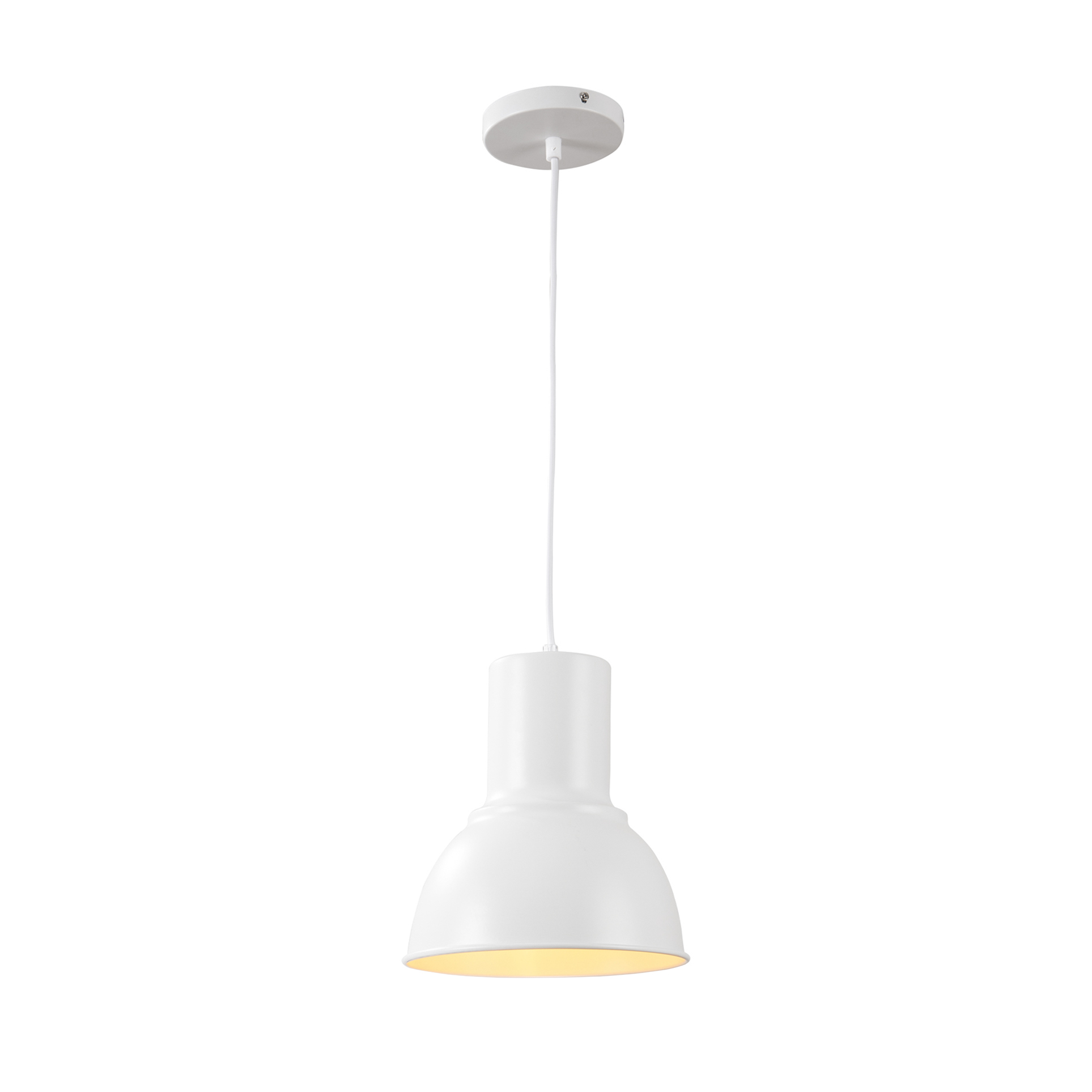 QUVIO Hanglamp retro - Rond design - Diameter 23 cm - Wit