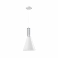 Wit moderne lamp met kegelvorm en een diameter van 19 cm