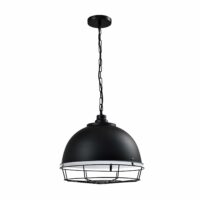 Hanglamp landelijk met stalen rooster
