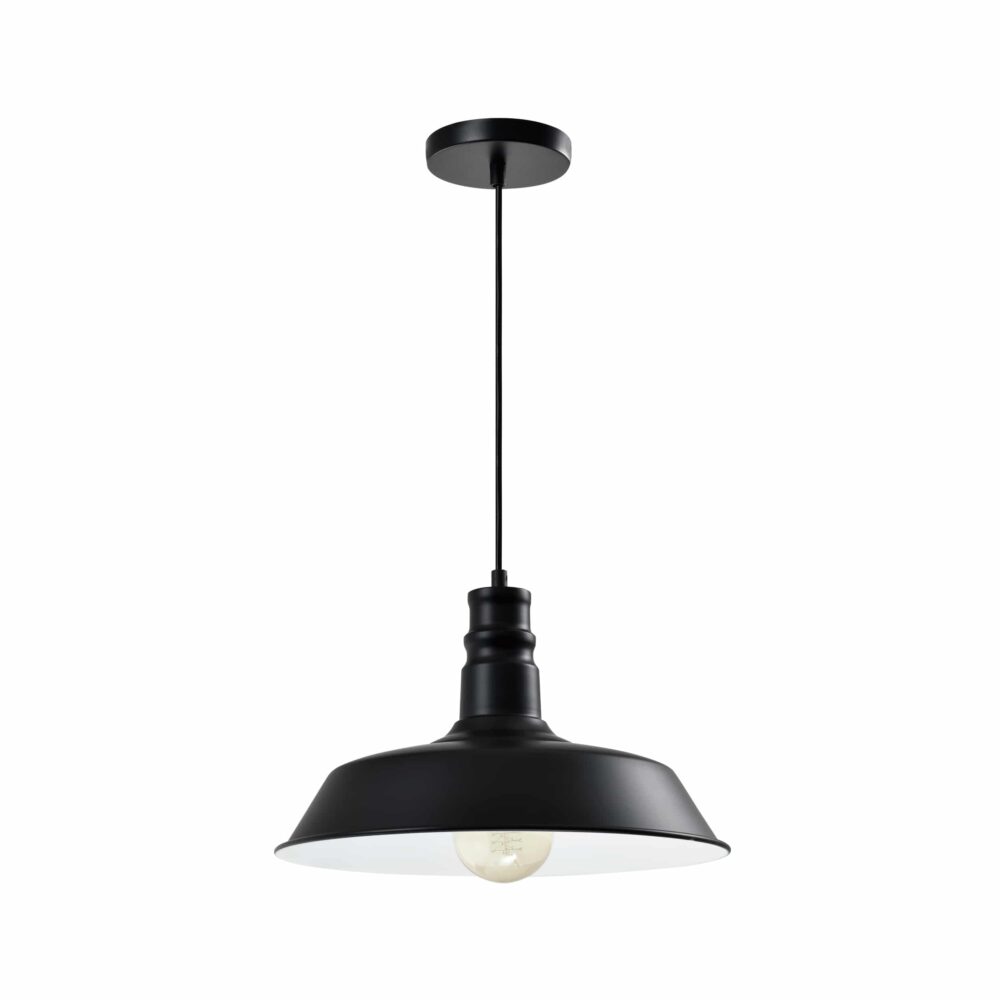 Zwarte hanglamp retro stijl
