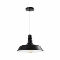 Zwarte hanglamp retro stijl