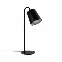 Zwarte lamp voor op nachtkastje