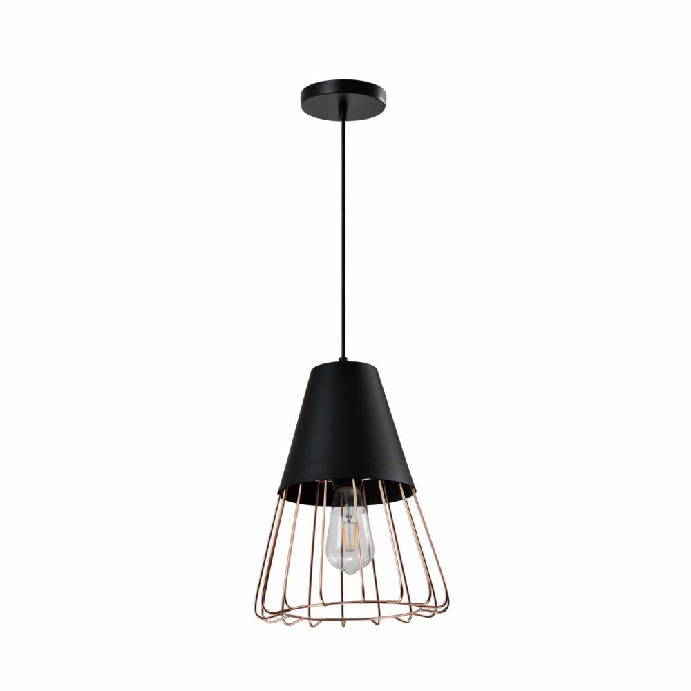 zwart staaldraad hanglamp