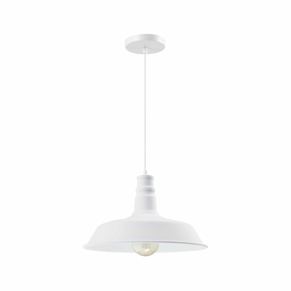 Witte verlichting in retro stijl