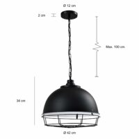 Landelijke hanglamp met een diameter van 42 cm