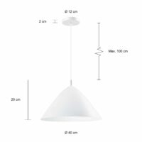 Hoed vormige verlichting in het wit