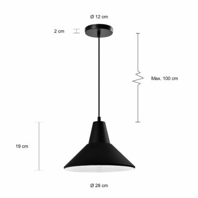 afmetingen hanglamp
