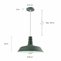 Retro hanglamp in vintage stijl in het groen