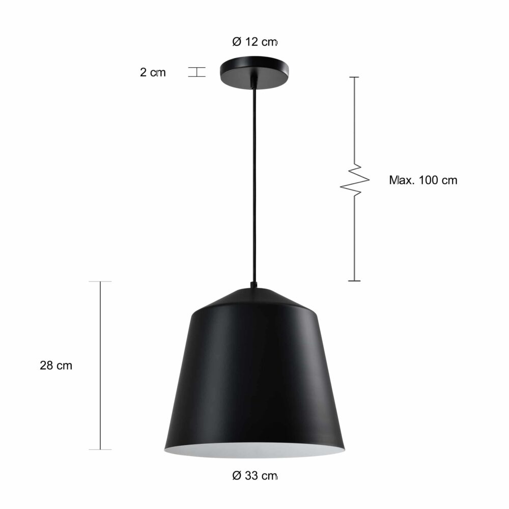 afmetingen hanglamp