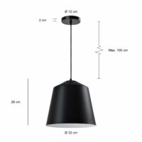 afmetingen hanglamp