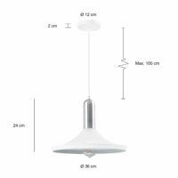 Lamp met een witte kap