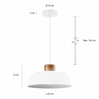 Specificaties van de verlichting met houten stukje