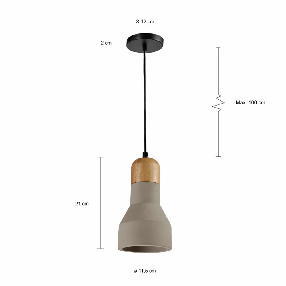 Hangende lamp met 1 lichtpunt