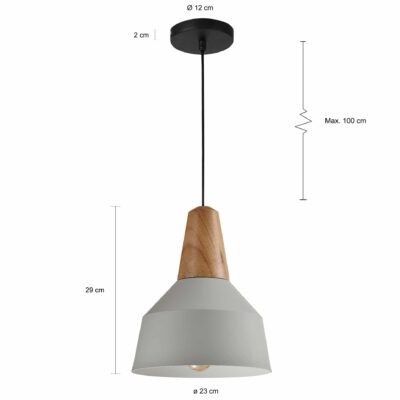 Hanglampen in het grijs