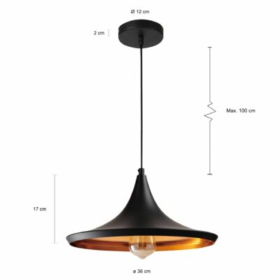Hanglamp modern koperen