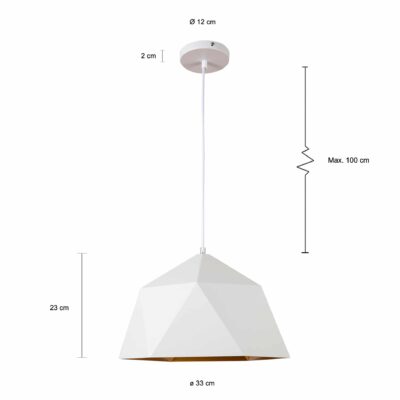 Moderne lamp in het wit