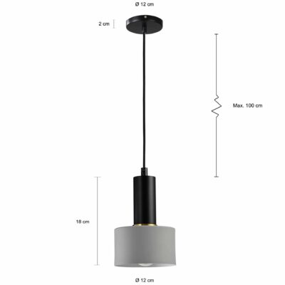 QUVIO Hanglamp modern – Minimalistisch van aluminium – Diameter 12 cm