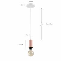Roze minimalistische verlichting met 1 lichtpunt