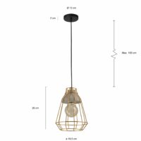 Beton lampen met draad