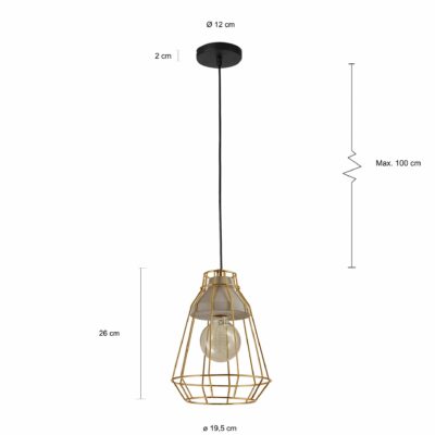 Beton lampen met draad