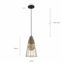 Beton look kegelvormige lampen