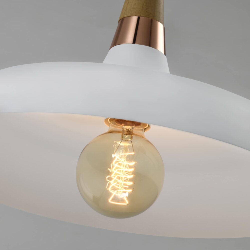 Witte verlichting met een laag design