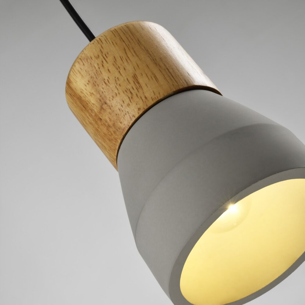 Grijze verlichting in landelijke stijl