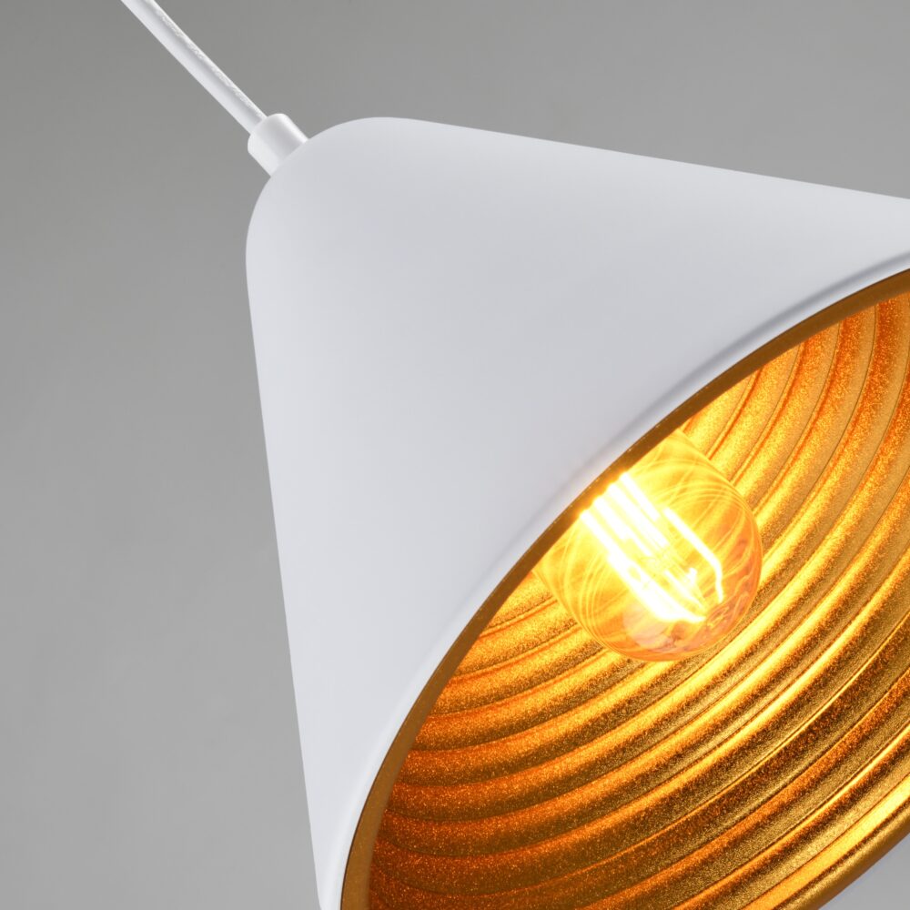 Witte retro kegelvormige verlichting