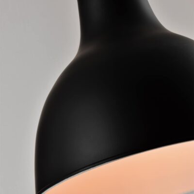 Zwarte kap van de lamp