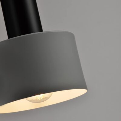 Minimalistische verlichting grijs met zwart
