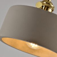 Cilinder betonlook gouden kop