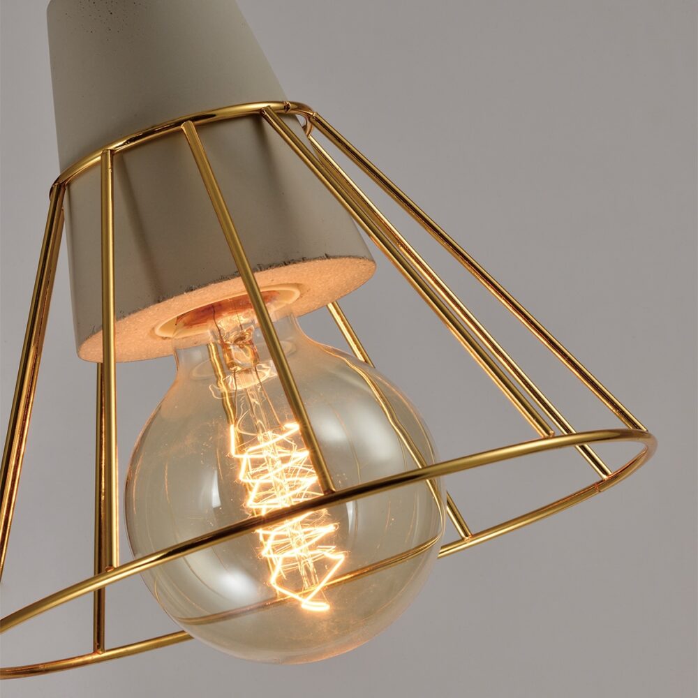 Goud met betonnen verlichting